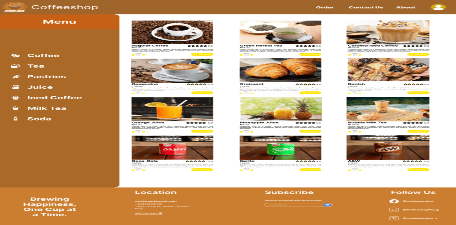 Coffeeshop Order